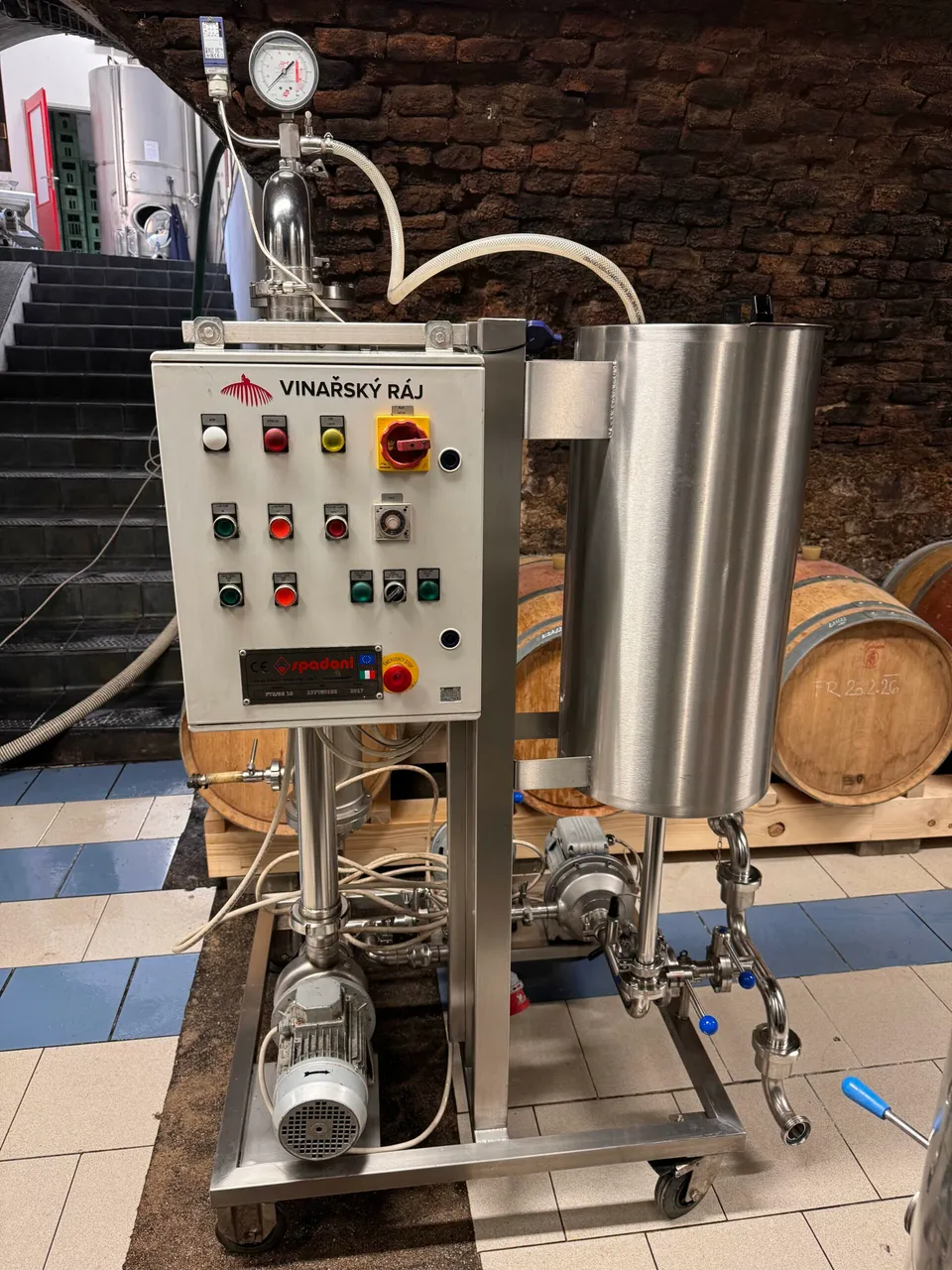 Crossflow filtr Spadoni FTS/BE 10 – tangenciální filtrace vína